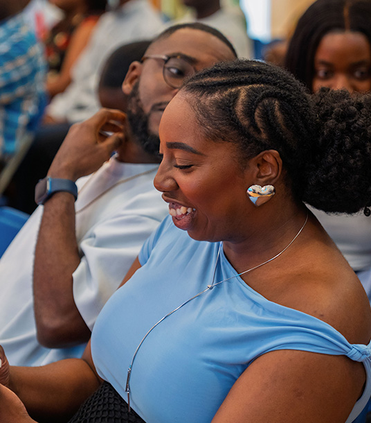 GLC London congregation smiling together